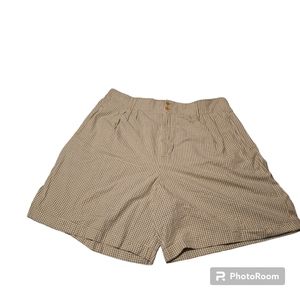 NWT Jacque & Koko Women's Gingham Checked Culottes Shorts Size 28 Olive Green